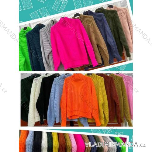 Damen Langarm Strickpullover (S / M ONE SIZE) ITALIAN FASHION IMWT21264