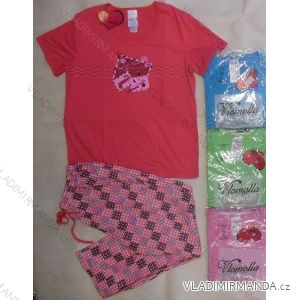 Pyjamas, kurze Ärmel und lange Hosen Damen Baumwolle (m-2xl) VLOMOLLA SECRET 83080
