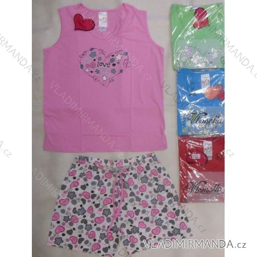Pyjamas Kurzarm Shorts Damen Baumwolle (m-2xl) VLOMOLLA SECRET 83083

