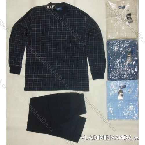 Pyjamas lange Männer Baumwolle übergroße (xl-4xl) HAF W-037C
