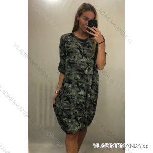 Damen Sommer Kurzarm Camouflage Kleid (M / L ONE SIZE) ITALIAN FASHION IMWM216071