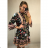 Sommerkleid Langarm geblümte Damen (UNI S / L) ITALIAN FASHION IMK20150
