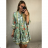 Sommerkleid Langarm geblümte Damen (UNI S / L) ITALIAN FASHION IMK20150