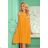 350-3 ALIZEE - Chiffonkleid mit Einfassung - Honigfarbe