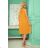 350-3 ALIZEE - Chiffonkleid mit Einfassung - Honigfarbe