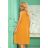 350-3 ALIZEE - Chiffonkleid mit Einfassung - Honigfarbe