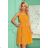 350-3 ALIZEE - Chiffonkleid mit Einfassung - Honigfarbe