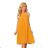 350-3 ALIZEE - Chiffonkleid mit Einfassung - Honigfarbe