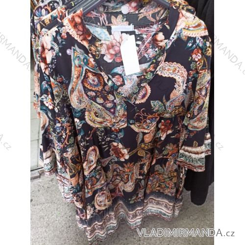 Tunika / Freizeitkleid 3/4 Langarm Damen (L / XL ONE SIEZ) ITALIAN FASHION IM721302