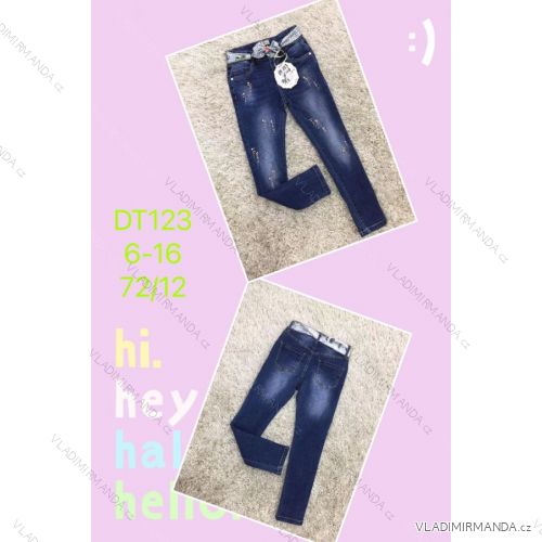 Jeans mit Lätzchen Kinder jugendliche Mädchen (4-12 Jahre) SAD SAD20DT175