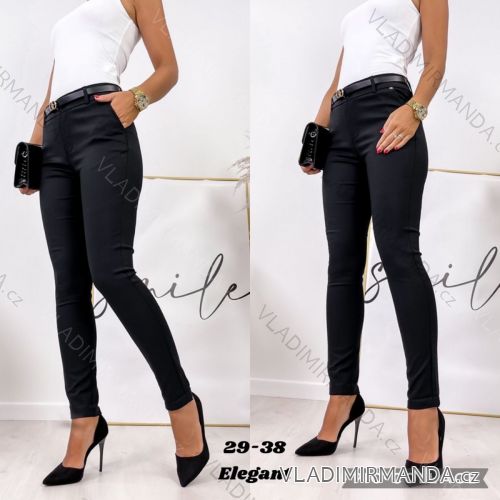 Damen Kunstleder lange Hose (29-38) JEANS JAW216809