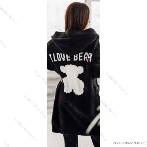 Kabát flaušový teplý dlouhý dámský (UNI S/M) ITALSKÁ MÓDA IMD20159