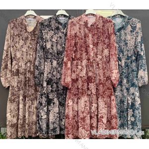 Sommer Hemdkleid Langarm Oversize Damen (S / M ONE SIZE) ITALIAN FASHION IMWM216078