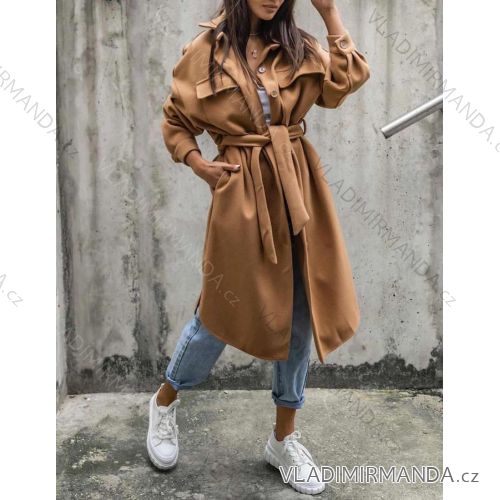 Kabát flaušový dámský (S/M ONE SIZE) ITALSKÁ MÓDA IMWM216643