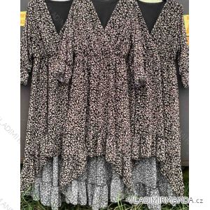 Šaty dlouhý rukáv dámské (S/M ONE SIZE) ITALSKÁ MÓDA IMWM216830