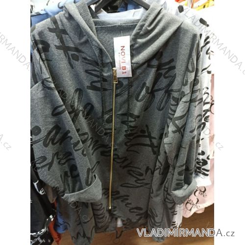 Damen Zip Hoodie (L / XL ONE SIZE) ITALIAN FASHION MA821120