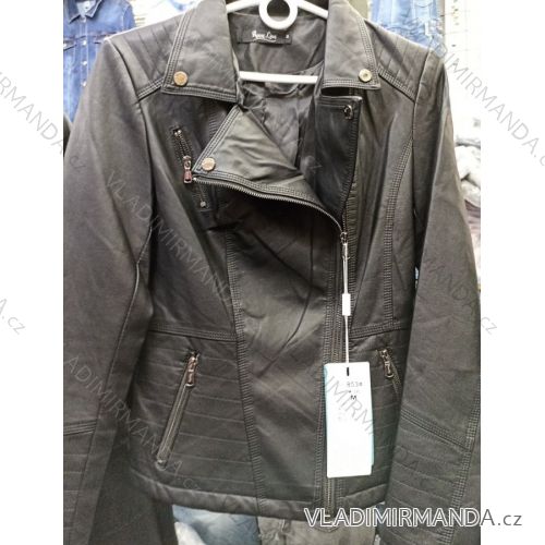 Bunda koženková křivák dlouhý rukáv dámská (S-2XL) METROFIVE MA521152