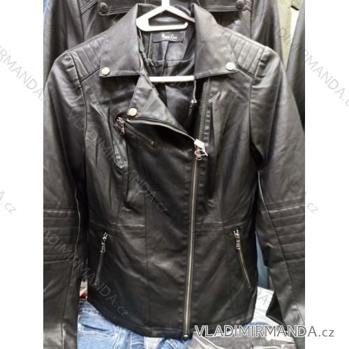 Bunda koženková křivák dlouhý rukáv dámská (S-2XL) METROFIVE MA521153