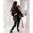 Set lange Jogginghosen und langärmliges Sweatshirt für Frauen (UNI S / L) TURKISH FASHION IMK20148 schwarz S