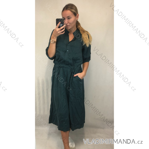Sommer Hemdkleid Langarm Oversize Damen (S / M ONE SIZE) ITALIAN FASHION IMWM216078
