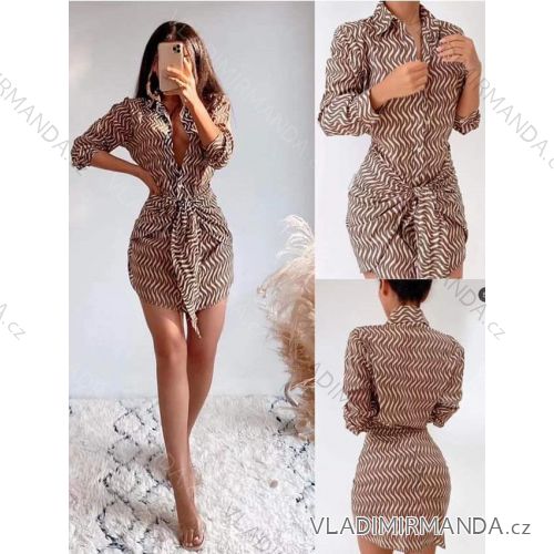 Elegantes Langarmkleid Damen (S / M.ONE SIZE) ITALIAN FASHION IMM211302