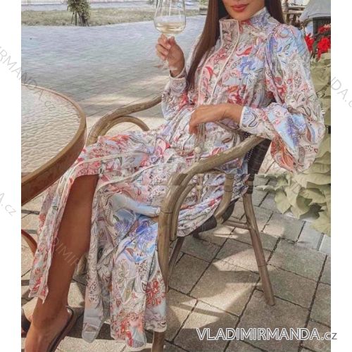 Elegantes Langarmkleid Damen (S / M.ONE SIZE) ITALIAN FASHION IMM211302