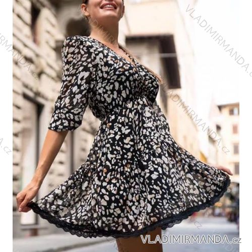 Elegantes Langarmkleid Damen (S / M.ONE SIZE) ITALIAN FASHION IMM211302