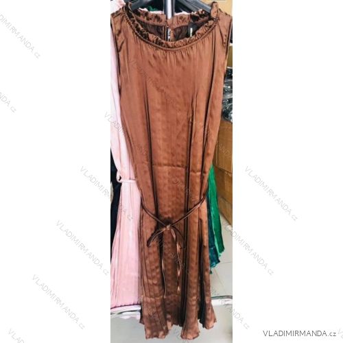 Damen Satin Ärmelloses Kleid (S / M ONE SIZE) ITALIAN FASHION IMM211304
