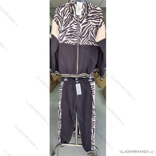 Damen-Set mit langem Reißverschluss und Jogginghose (S / M ONE SIZE) ITALIAN FASHION IMM211319