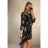 Šaty elegantní šifónové dlouhý rukáv dámské (S/M.ONE SIZE) ITALSKÁ MÓDA IMM211352/DR schwarz S / M