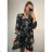 Šaty elegantní šifónové dlouhý rukáv dámské (S/M.ONE SIZE) ITALSKÁ MÓDA IMM211352/DR schwarz S / M