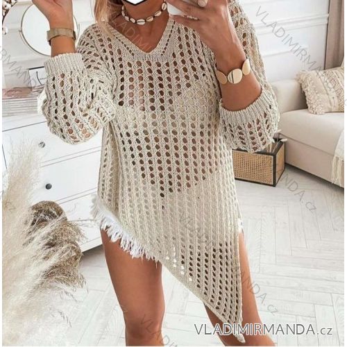 Kleid mit 3/4 Ärmeltasche für Damen (uni sl) ITALIAN Fashion IM3181746