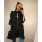 Bunda/Kabát dlouhý rukáv dámská (L/XL ONE SIZE) ITALSKÁ MODA IM4211311/DR schwarz L / XL
