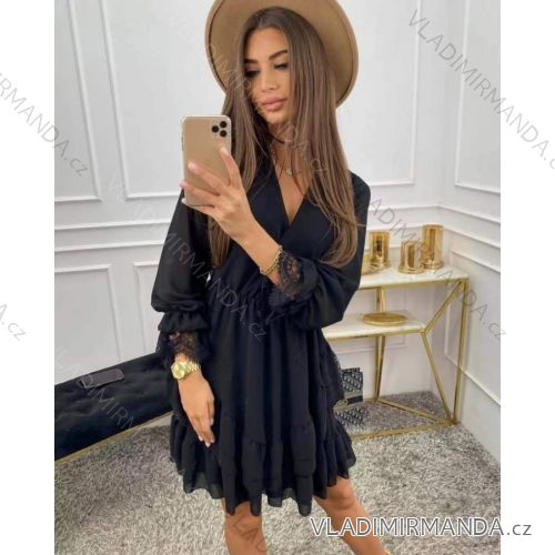 Kleid mit 3/4 Ärmeltasche für Damen (uni sl) ITALIAN Fashion IM3181746