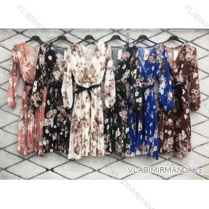Kleid mit 3/4 Ärmeltasche für Damen (uni sl) ITALIAN Fashion IMWD20529