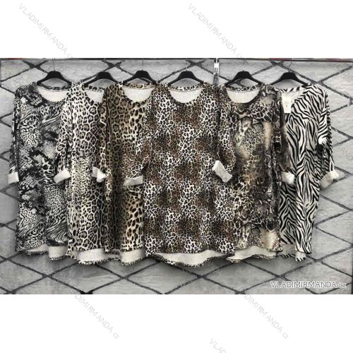 Übergroßes Maxi-Langarm-Kleid (L / XL ONE SIZE) ITALIAN FASHION IMWD2120148