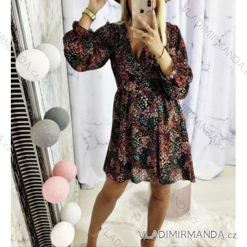 Damen Langarmkleid (S / M ONE SIZE) ITALIAN FASHION imwa216700