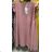 Kleid mit 3/4 Ärmeltasche für Damen (uni sl) ITALIAN Fashion IM3181746 S / M béžová