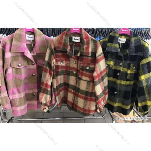 Damen-Button-Down-Hemdjacke mit Knöpfen (S / M ONE SIZE) ITALIAN FASHION IMWD217059