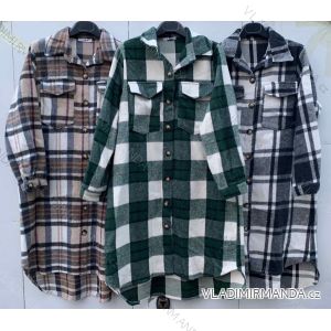 Damen langes Hemd mit Knöpfen (S / M ONE SIZE) ITALIAN FASHION IMWM217065