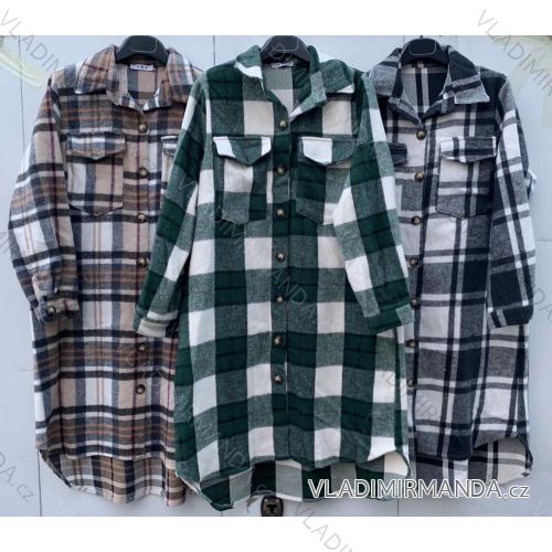 Damen langes Hemd mit Knöpfen (S / M ONE SIZE) ITALIAN FASHION IMWM217065