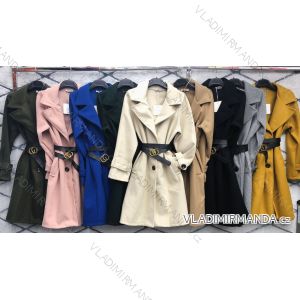 Kabát dlouhý flaušový dlouhý rukáv dámský (S/M ONE SIZE) ITALSKÁ MÓDA IMWD217081