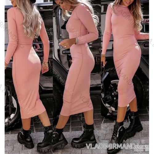 Sommerkleid Langarm geblümte Damen (UNI S / L) ITALIAN FASHION IMK20150