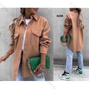 Damen-Button-Down-Hemdjacke mit Knöpfen (S / M ONE SIZE) ITALIAN FASHION IMWD217059