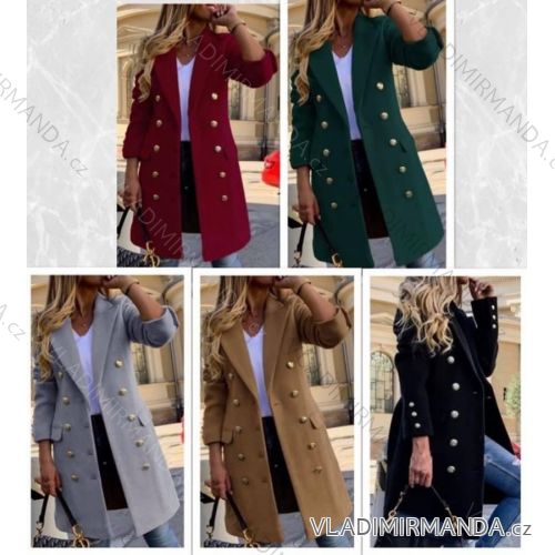 Kabát flaušový dlouhý rukáv dámský (S/M ONE SIZE) ITALSKÁ MÓDA IMWM217149