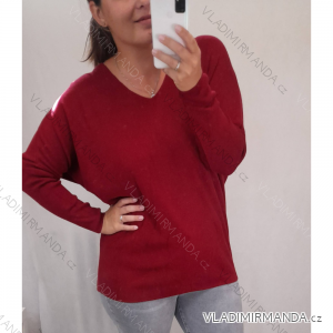 Pullover Pullover dünne Feder Langarm Damen (uni sl) MY STYLE IMS8275