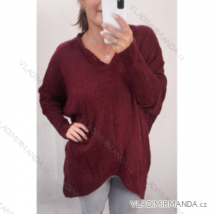 Pullover Pullover dünne Feder Langarm Damen (uni sl) MY STYLE IMS8275