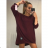 Kleid ala t-shirt 3/4 langarm (uni L / 3XL) ITALIAN FASHION IM421047 / DR