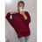 Tričko tunika dlouhý rukáv dámská nadrozměr (XL/2XL ONE SIZE) ITALSKá MóDA IM721305