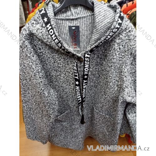 Kabát flaušový beránek s kapucí dámský (M/L ONE SIZE) ITALSKá MóDA IM321564